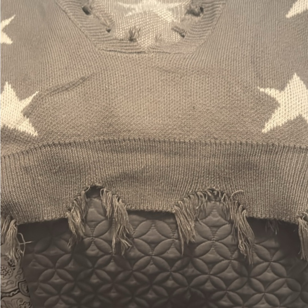 Gray Star Pattern Sweater